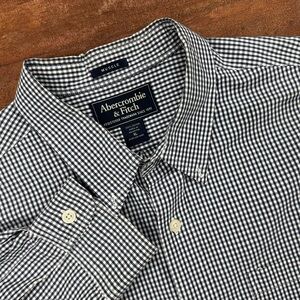 Abercrombie & Fitch Muscle Fit Gingham Button-Down Shirt Men’s XL